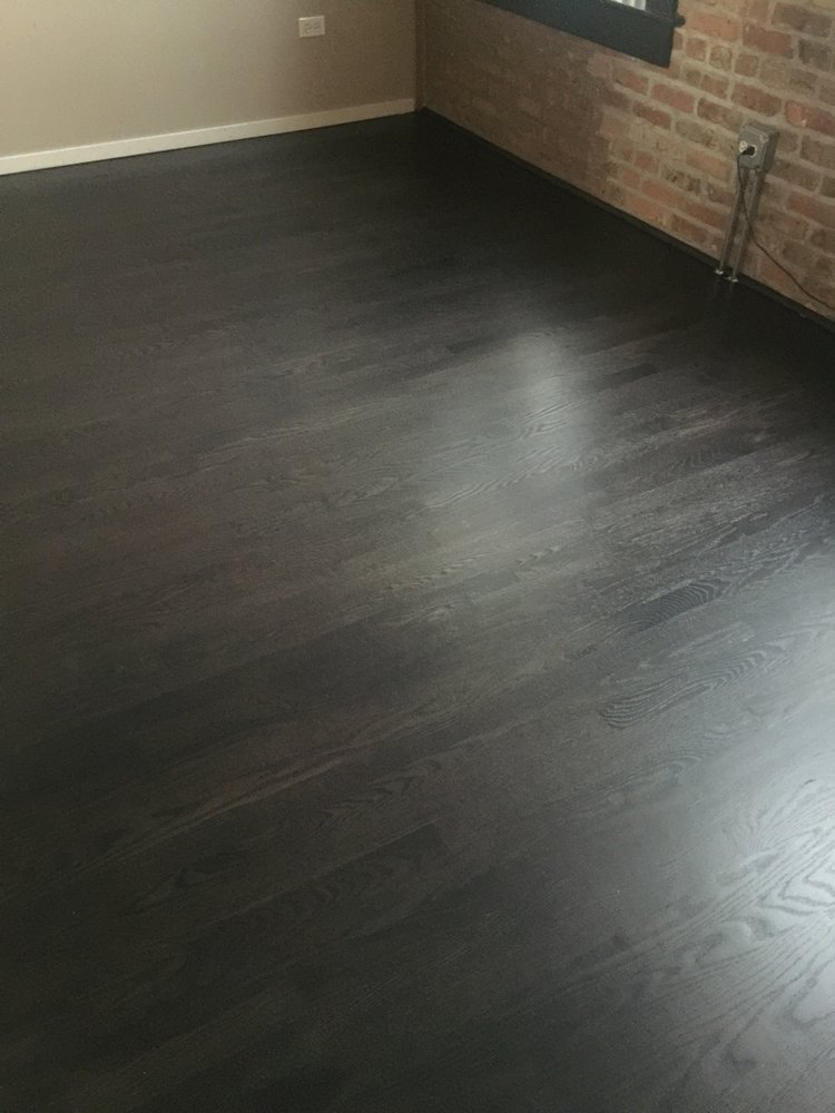 Hardwood floor installation with natural light
